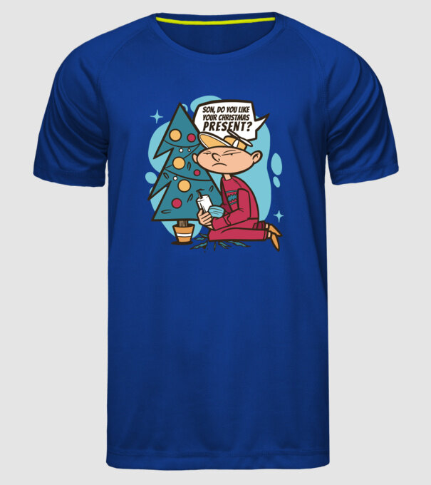 Cadouri de Crăciun model albastru regal pe tricou