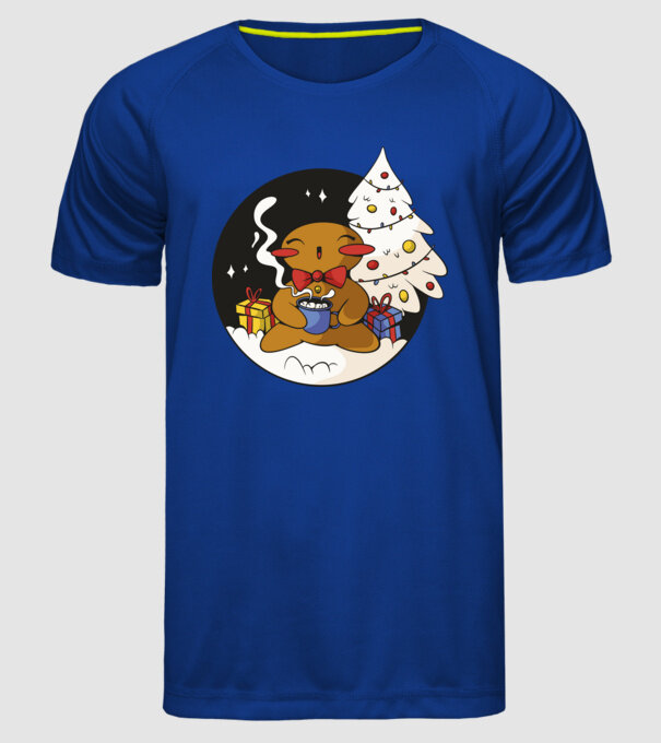 Turtă dulce de Crăciun model albastru regal pe tricou
