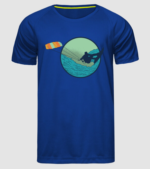 Tricou Kitesurf model albastru regal pe tricou