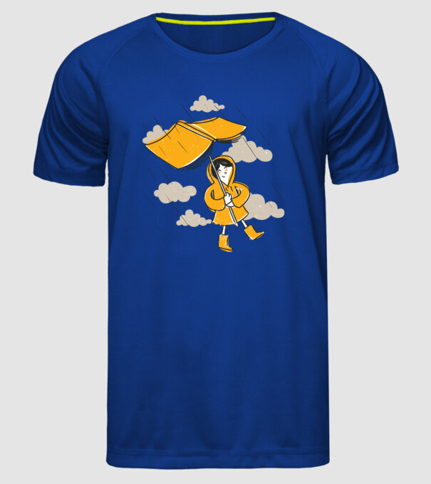 Umbrelă Carte model albastru regal pe tricou