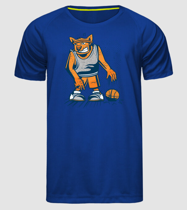 câine baschetbalist model albastru regal pe tricou