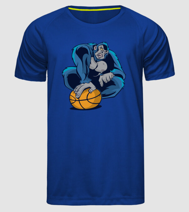 Gorilă Baschet model albastru regal pe tricou