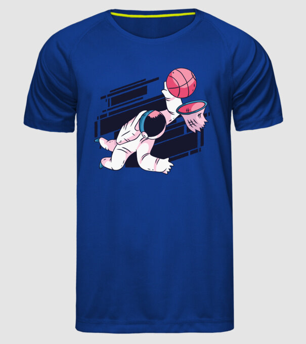 Astronaut Baschetbalist model albastru regal pe tricou