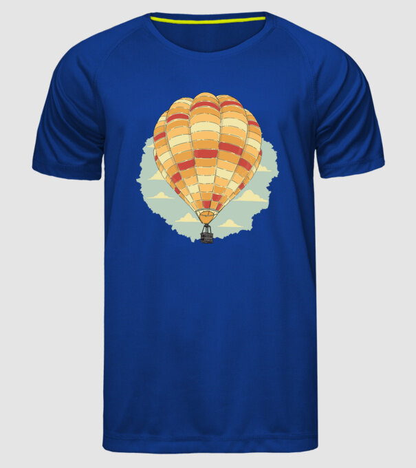 Aerostat model albastru regal pe tricou