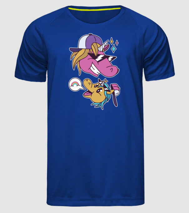 Unicorni cool model albastru regal pe tricou