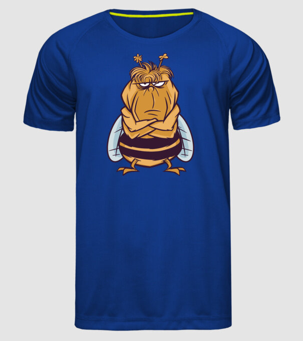Albină Supărată model albastru regal pe tricou