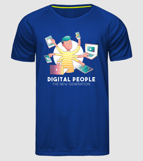 Oamenii multitasking sunt generația viitoare model albastru regal pe tricou