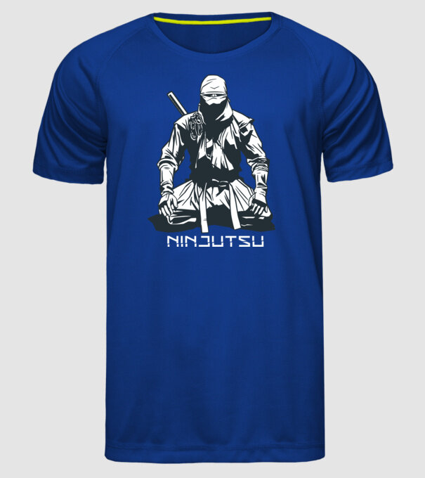 Ninja model albastru regal pe tricou