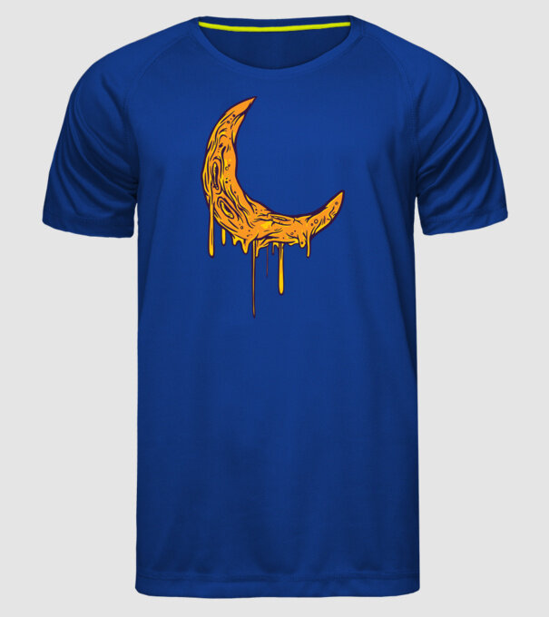 Luna topindu-se model albastru regal pe tricou