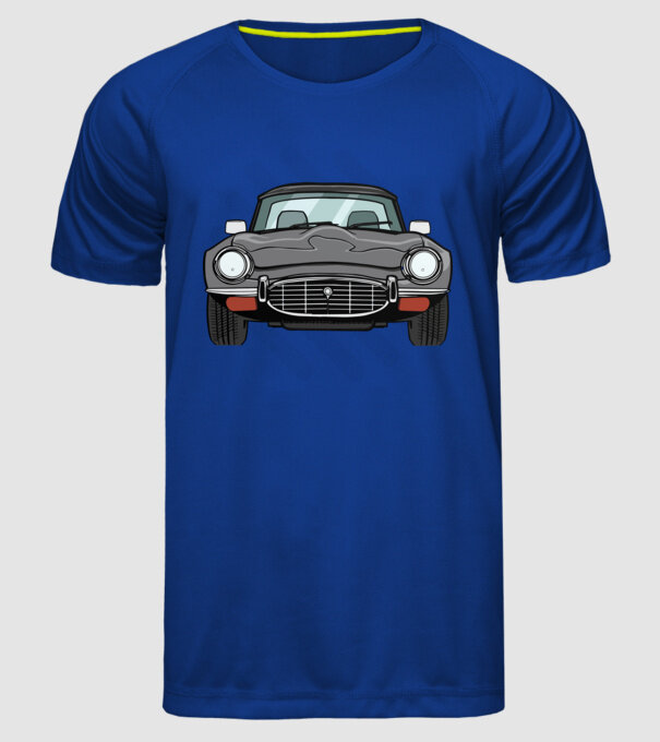 Mașină veche model albastru regal pe tricou