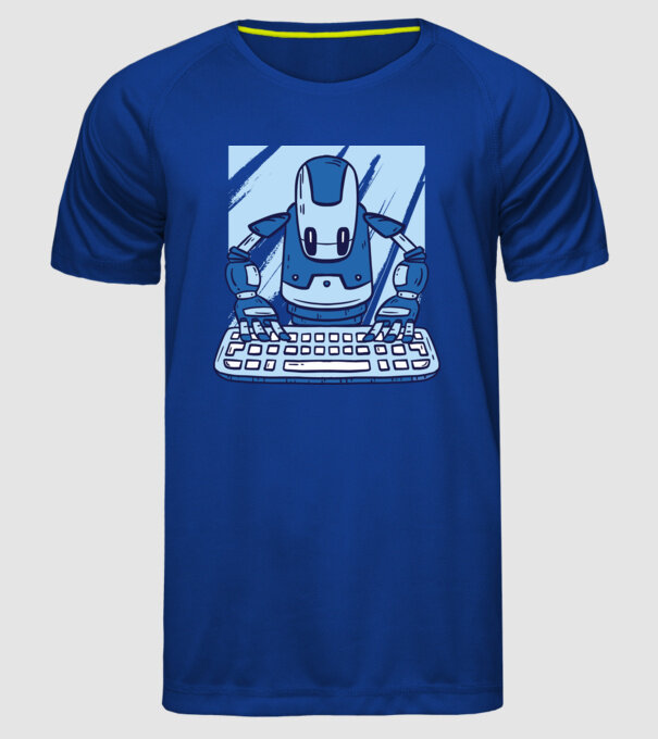 Automatizare robot model albastru regal pe tricou