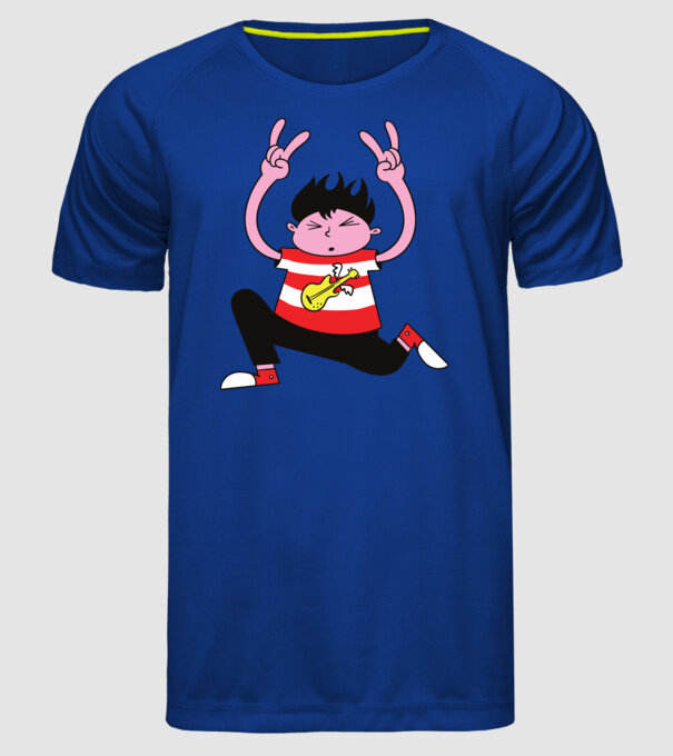 Băiat Rocker model albastru regal pe tricou