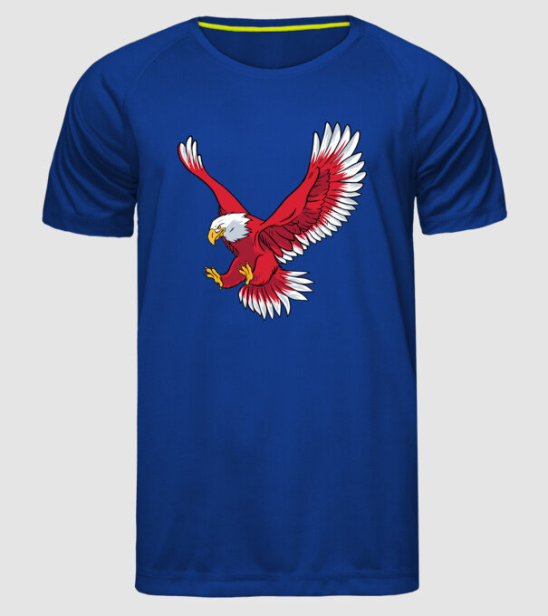 Vultur model albastru regal pe tricou