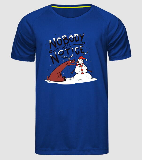 Nimeni nu va observa Om de zăpadă model albastru regal pe tricou