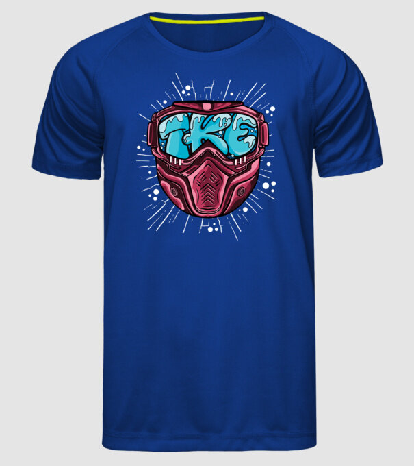 Schi, mască model albastru regal pe tricou