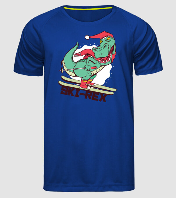 Ski Rex model albastru regal pe tricou