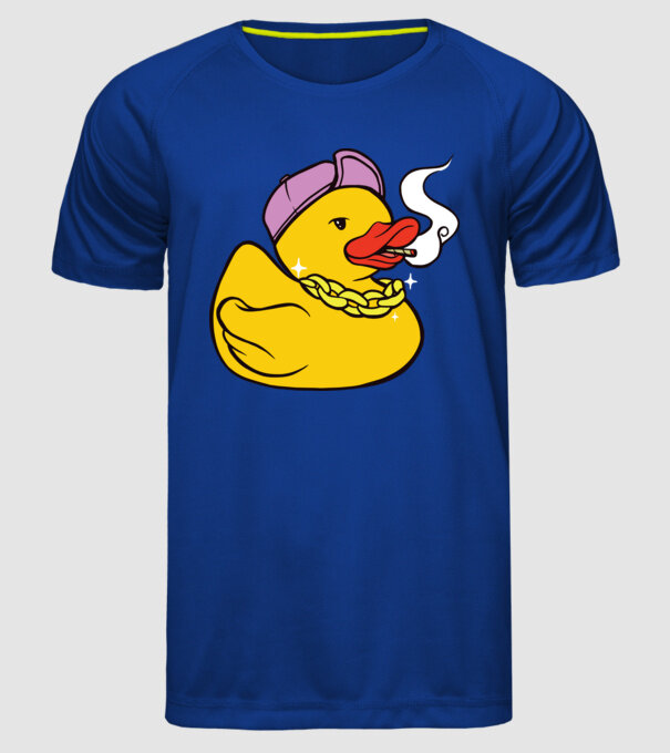 rățușcă de cauciuc Smoker model albastru regal pe tricou