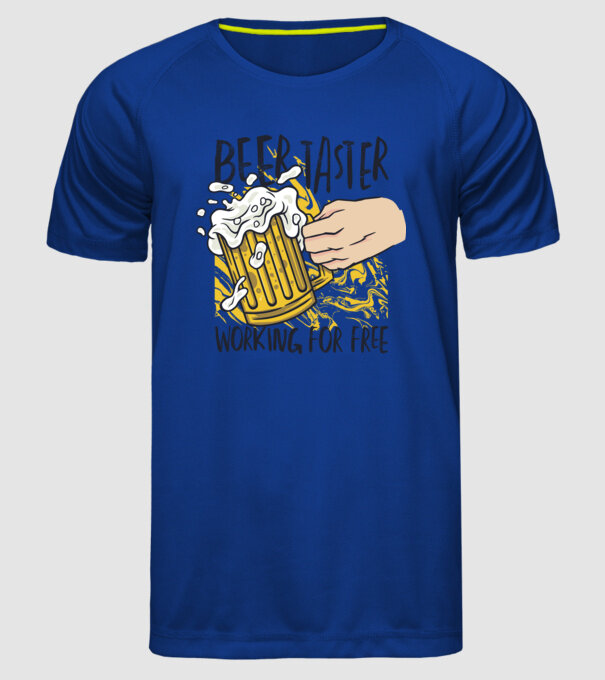 Degustare de bere model albastru regal pe tricou
