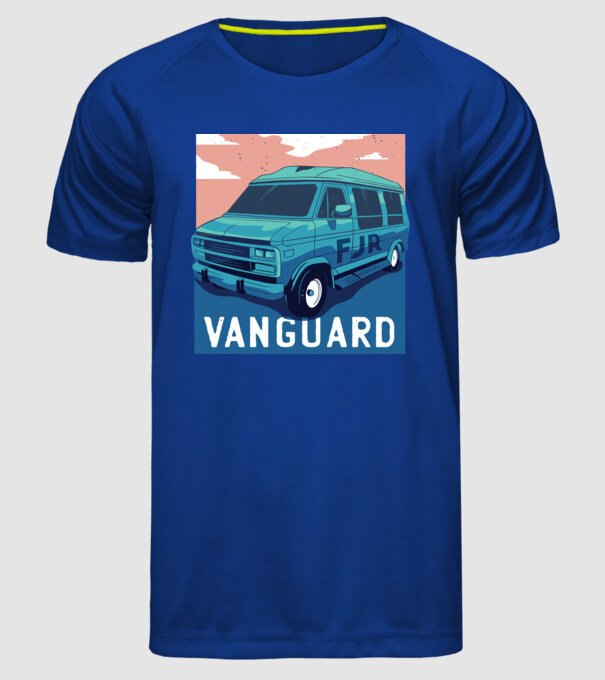 Microbus Sport Autocaravană model albastru regal pe tricou