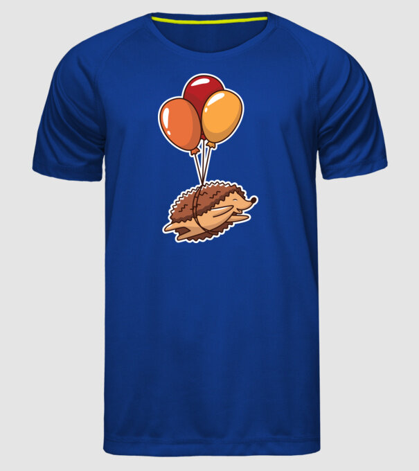 Arici cu balon model albastru regal pe tricou