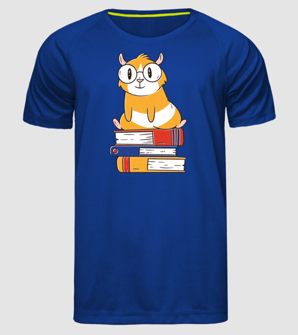 Porcușor de Guineea pe cărți model albastru regal pe tricou