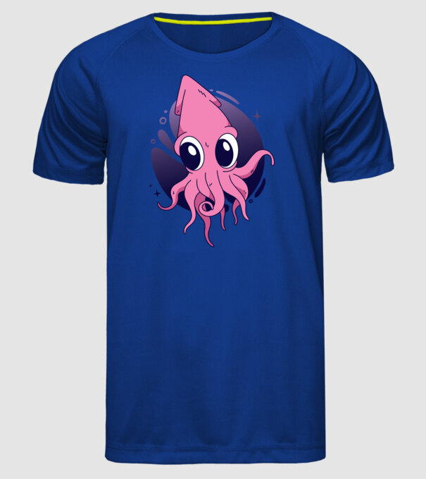Calmar model albastru regal pe tricou