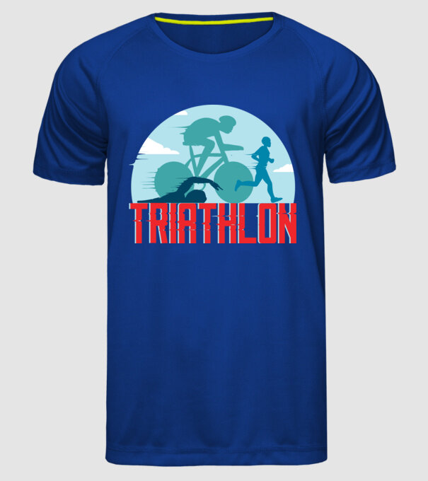 Triatlon Sport model albastru regal pe tricou