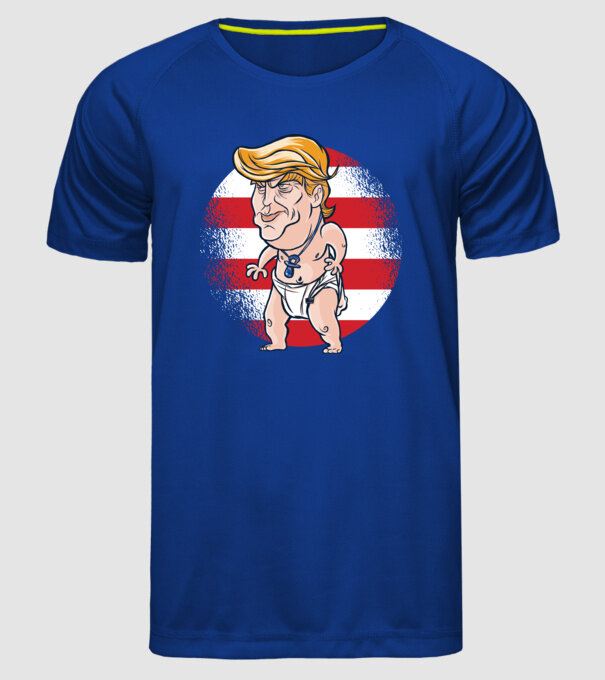 Trump Baby tricou amuzant model albastru regal pe tricou