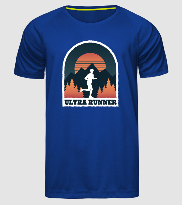 Ultra Runner Tricou alergare model albastru regal pe tricou