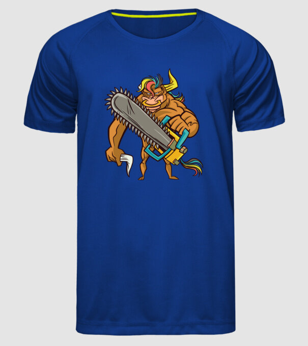 Unicorn Taur model albastru regal pe tricou