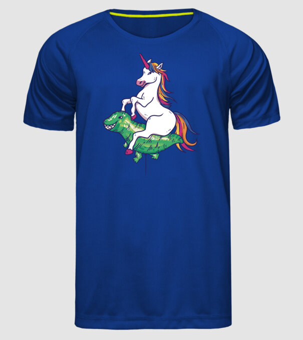 Balon cu Unicorn model albastru regal pe tricou