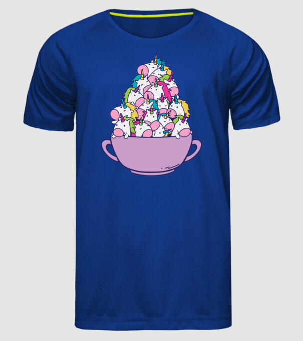 Bol Unicorn model albastru regal pe tricou