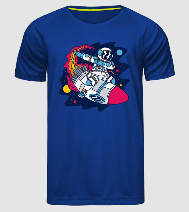 Astronaut DAB model albastru regal pe tricou