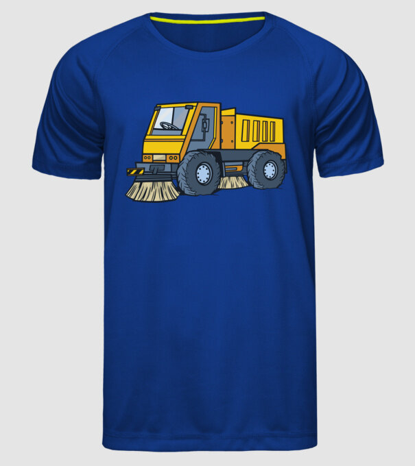 Camion spălare străzi model albastru regal pe tricou
