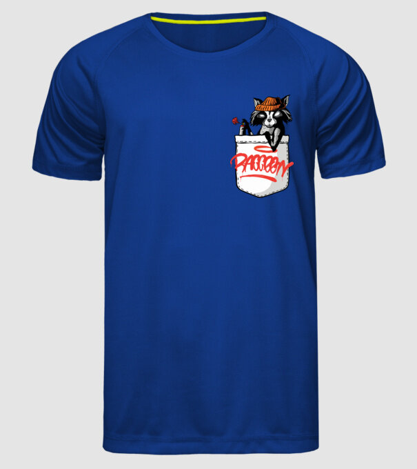Raton de buzunar model albastru regal pe tricou