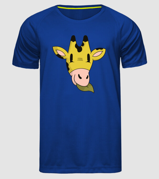 Cap Girafă model albastru regal pe tricou