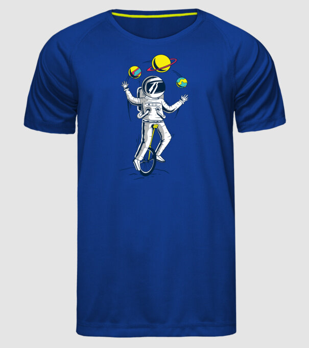 Jongler Astronaut model albastru regal pe tricou