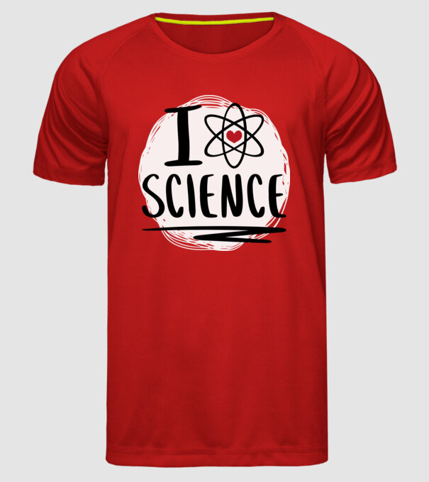 I Love Science știință model roșu pe tricou