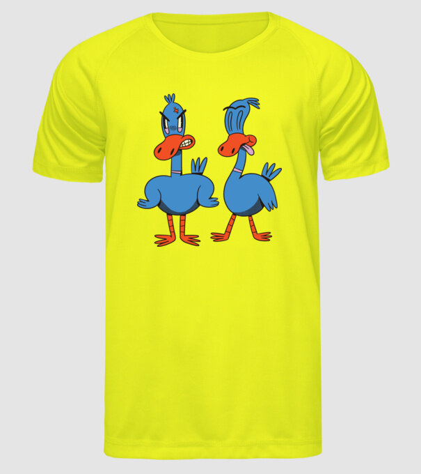 Rațe model galben neon pe tricou