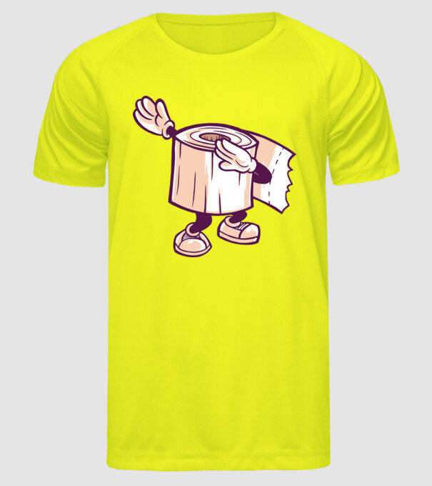 Hârtie igienică DAB model galben neon pe tricou