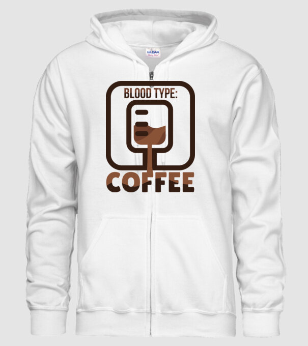 Grupa mea de sânge este cafeaua model alb pe tricou