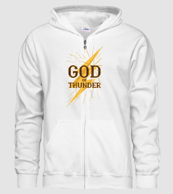 Zeul Fulgerului model alb pe tricou