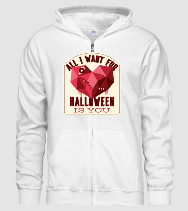 All I want for Halloween is You model alb pe tricou