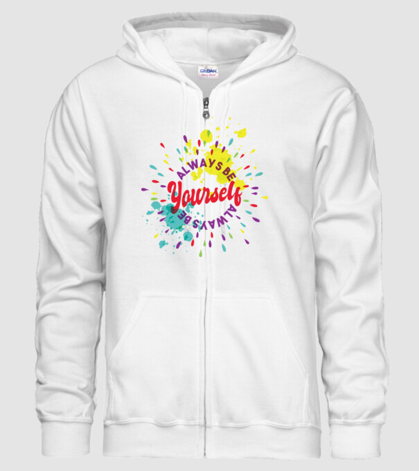 Always be yourself model alb pe tricou