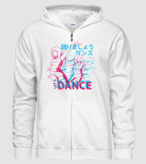 Anime Dance model alb pe tricou