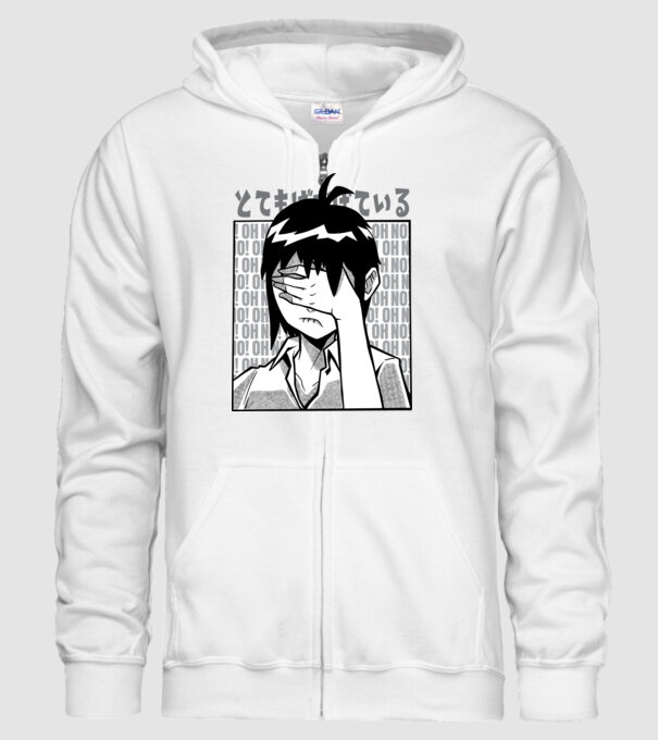 Cap Anime model alb pe tricou