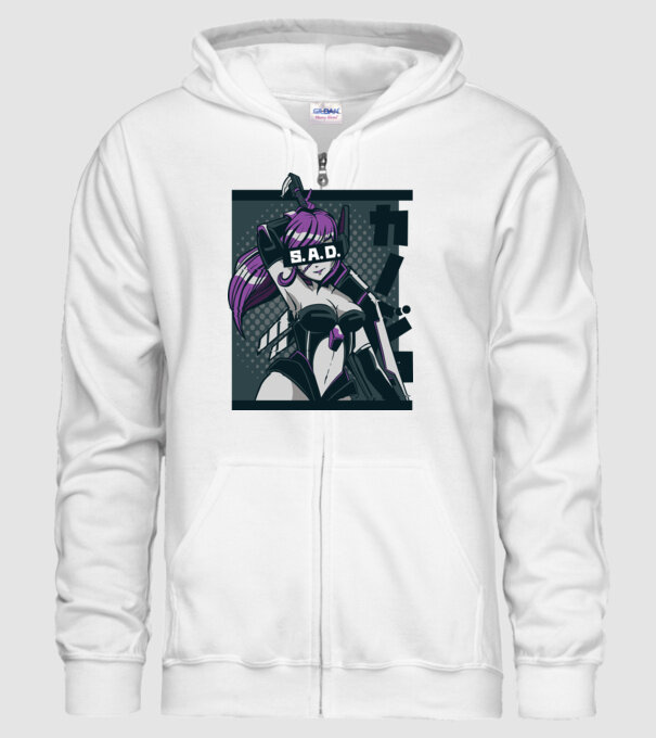Anime fată model alb pe tricou