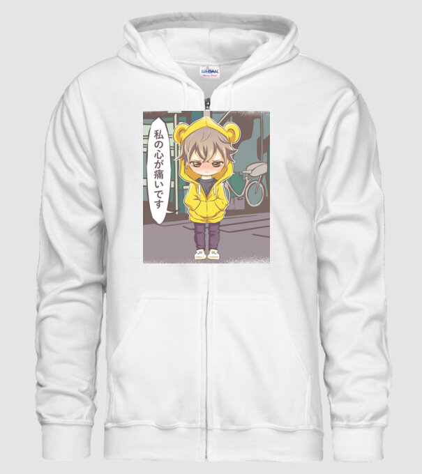Anime Manga scenă model alb pe tricou