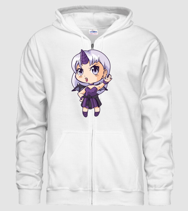 Anime Manga Fată Unicorn model alb pe tricou
