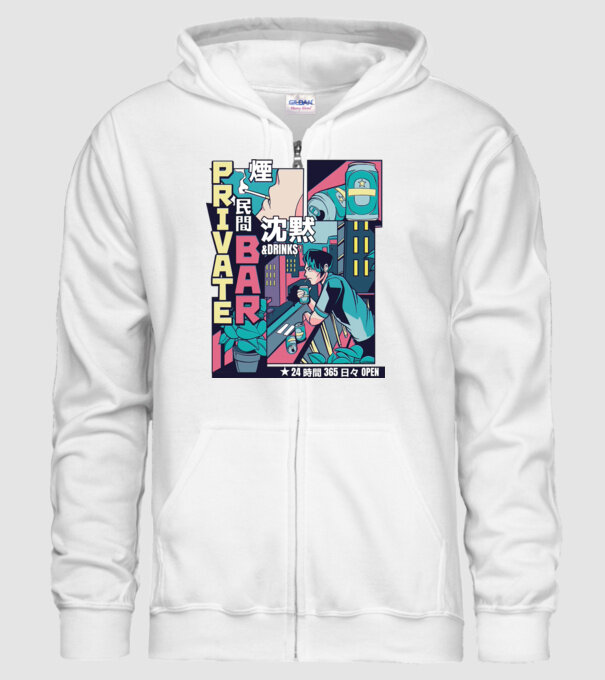 Anime Vaporwave benzi desenate model alb pe tricou